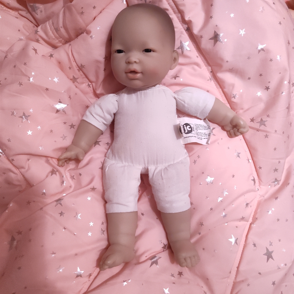 Asian Berengeuer Sweet Baby Doll in Denim Dress with Pink and Purple Details - Picture 5 of 16